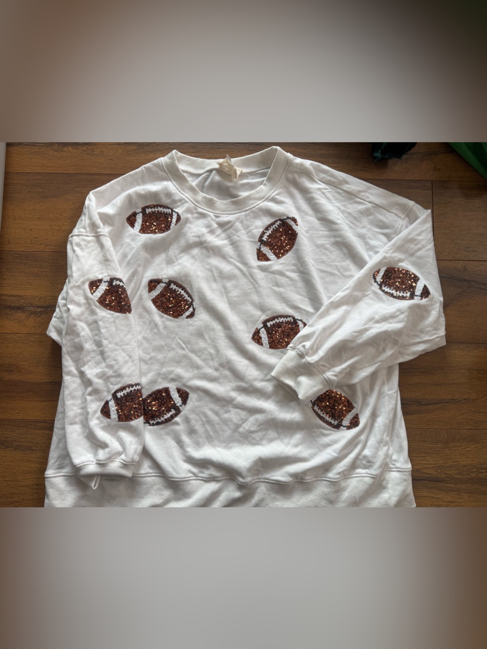 Sequin Football Sweatshirt